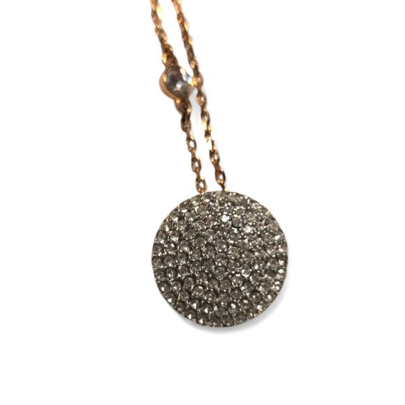 Michael Kors MKJ3909791 Rose Gold Tone Pave Pendant Necklace - Picture 1 of 6